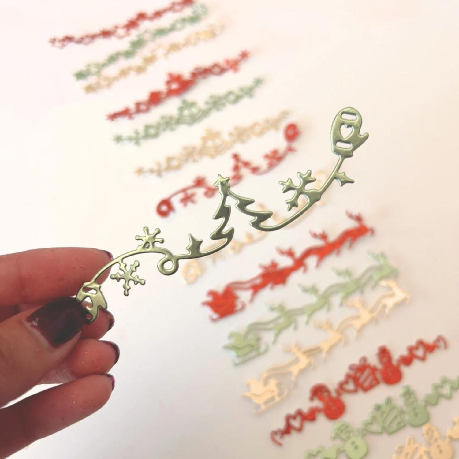 Set de Suajes o Troqueles Bordes Navideños Dados de Corte / Suajes / Troqueles Hobbees