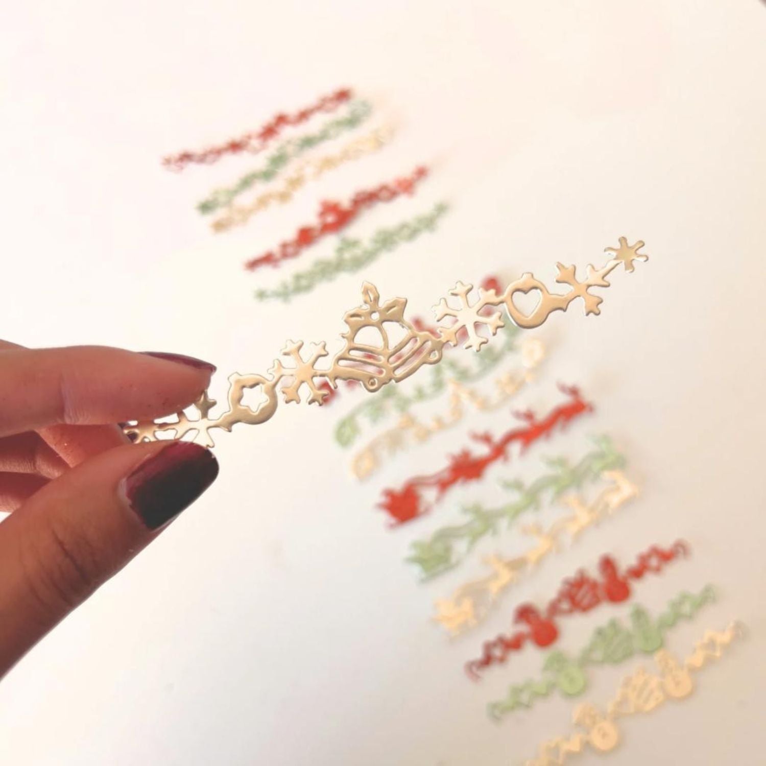 Set de Suajes o Troqueles Bordes Navideños Dados de Corte / Suajes / Troqueles Hobbees