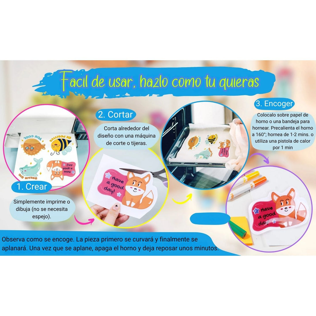 Shrink Sheets White/ 10 Hojas Termoencogibles Blancas Viniles Teckwrap