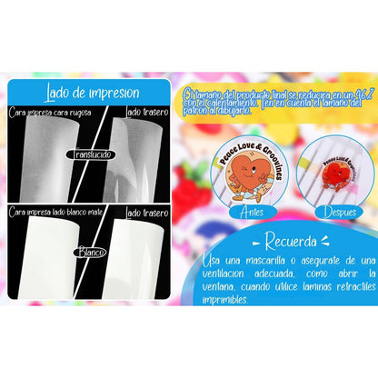 Shrink Sheets White/ 10 Hojas Termoencogibles Blancas Viniles Teckwrap