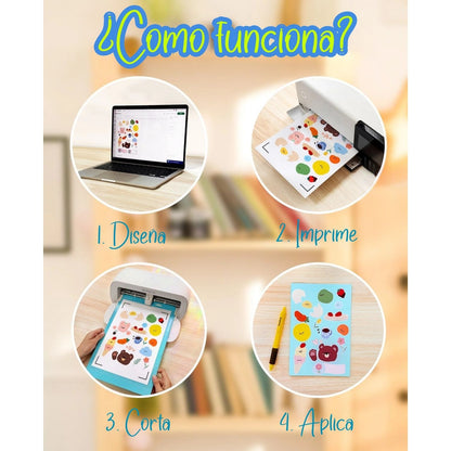 Inkjet Sticker Paper Beginner Pack / 30 Hojas Adhesivas Para Sticker Paquete Mixto Viniles Teckwrap