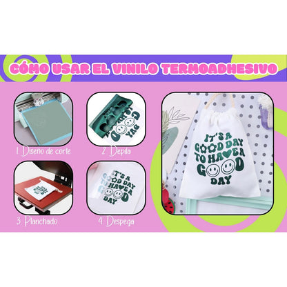 PU Heat Transfer Vinyl Green / Vinil De Transferencia De Calor Verde Viniles Teckwrap