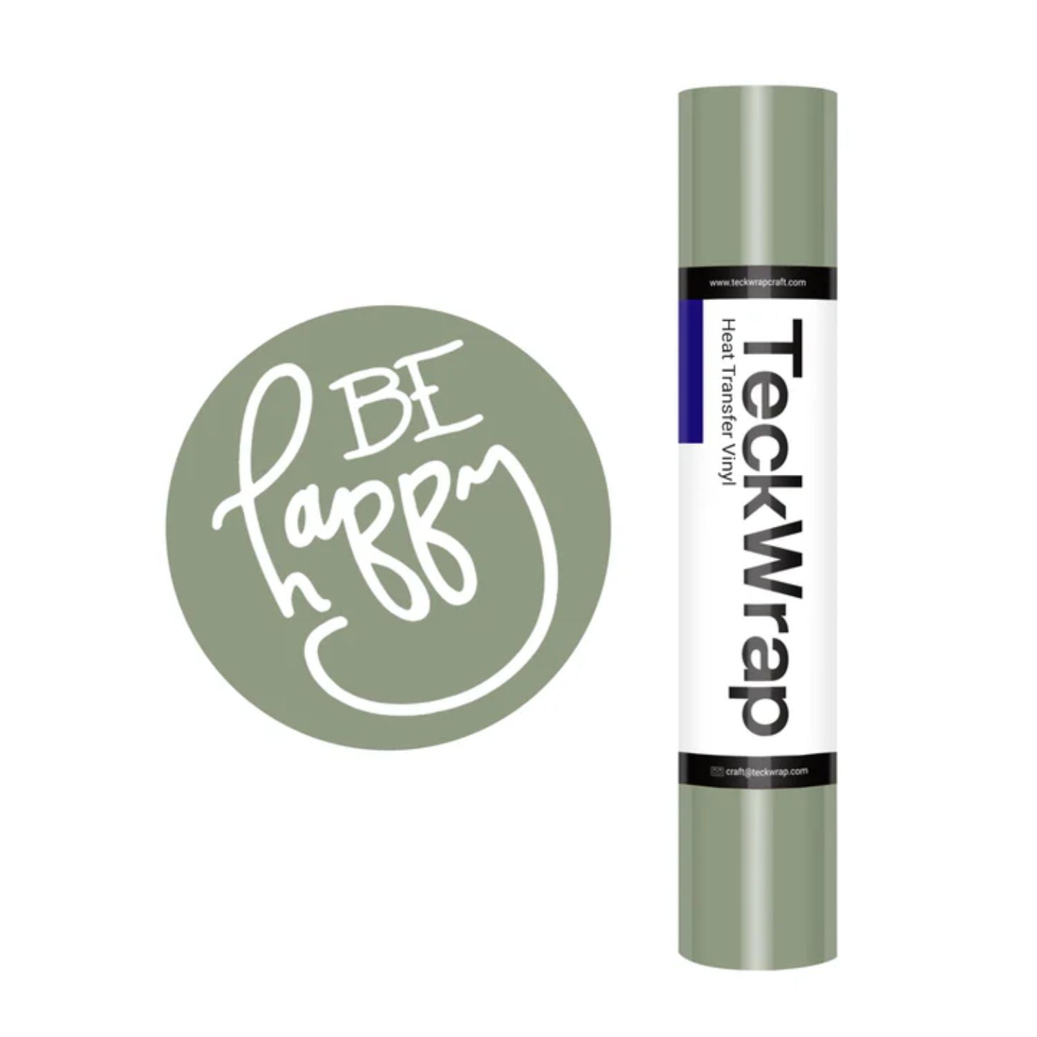 PU Heat Transfer Vinyl Khaki Green / Vinil De Transferencia De Calor Verde Caqui Viniles Teckwrap