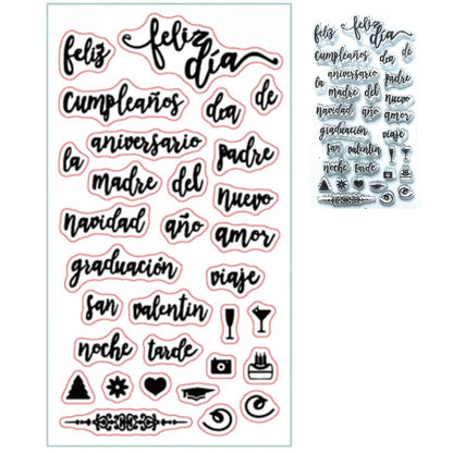 Set De Sellos Feliz Día &amp; Celebraciones Sellos Hobbees