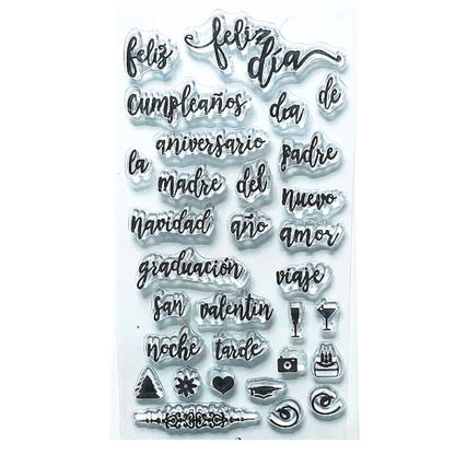 Set De Sellos Feliz Día &amp; Celebraciones Sellos Hobbees