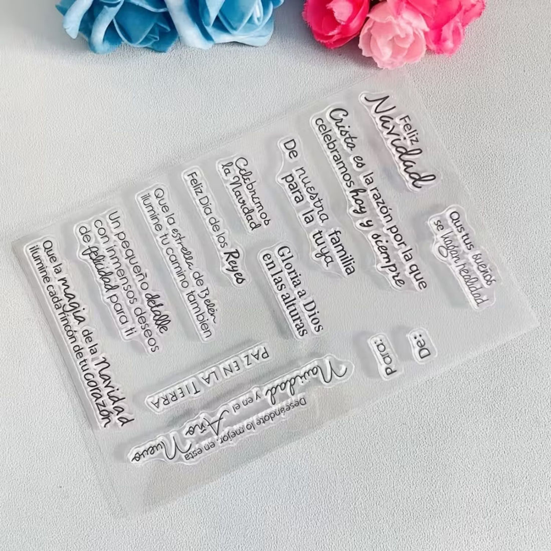 Set De Sellos Frases Navideñas Sellos Hobbees