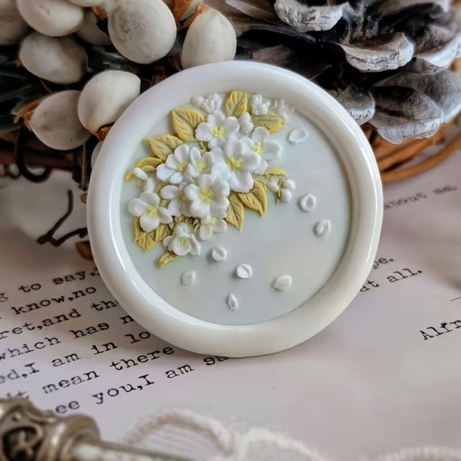 Sello para Lacre Flores Y Pétalos Sellos Hobbees