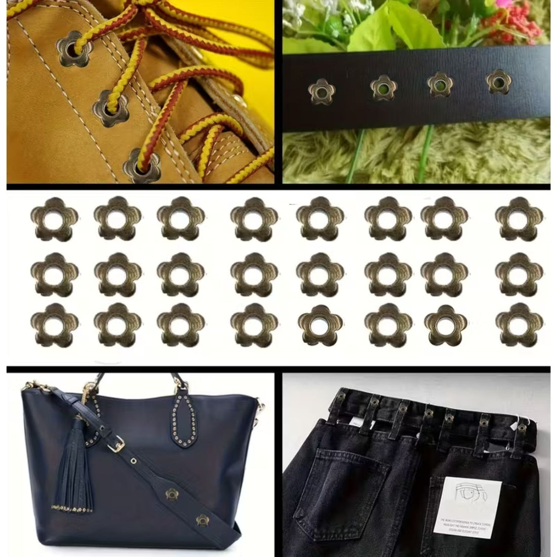 25 Ojillos De Flor Acero Bronce 5mm Adornos / Embellishments Hobbees