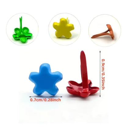 25 Brads De Florecitas De Colores Adornos / Embellishments Hobbees