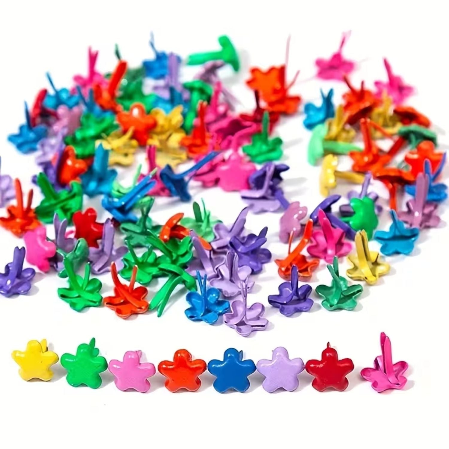 25 Brads De Florecitas De Colores Adornos / Embellishments Hobbees