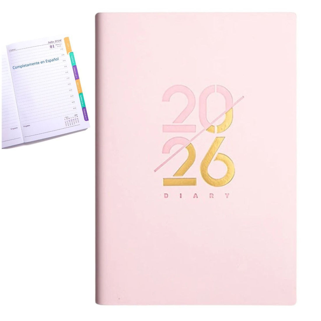 Agenda 2026 en Español Rosa Agendas y Journals Hobbees