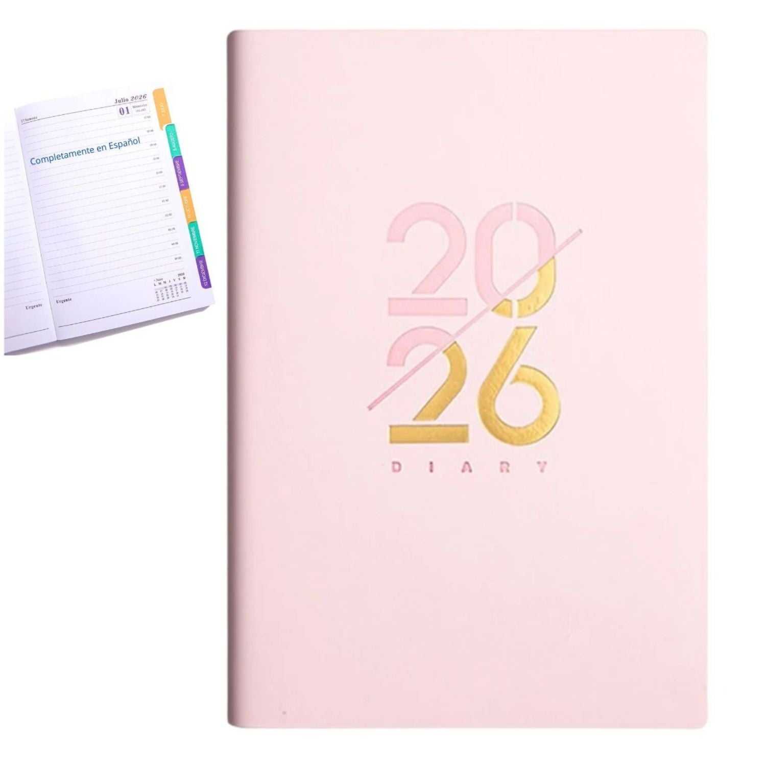 Agenda 2026 en Español Rosa Agendas y Journals Hobbees