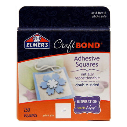 Adhesive Squares Double Side / 250 Cuadrados Adhesivos Doble Cara 1/2&quot; Adhesivos / Pegamentos Elmer´s
