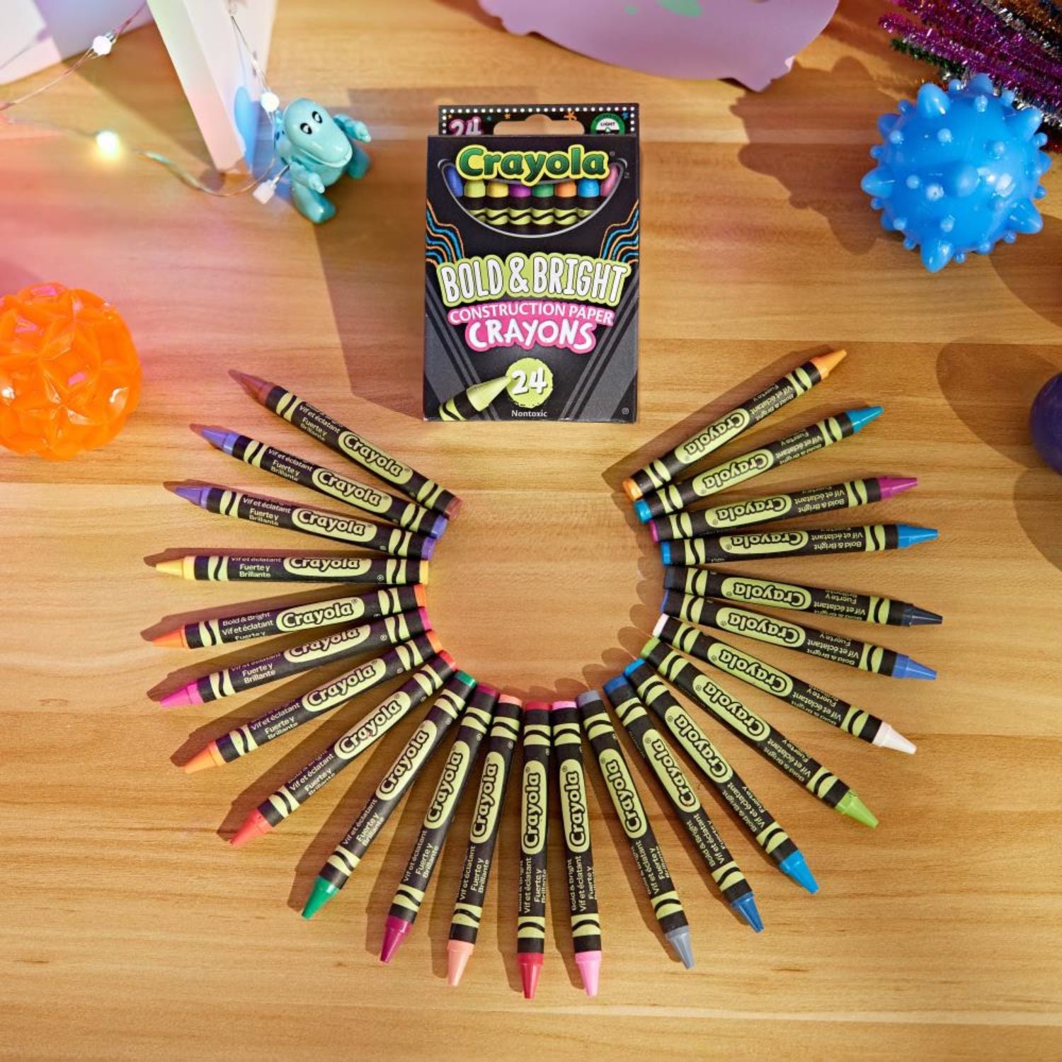 Construction Crayons Bold &amp; Bright / Crayones De Construcción Brillantes Crayones Crayola