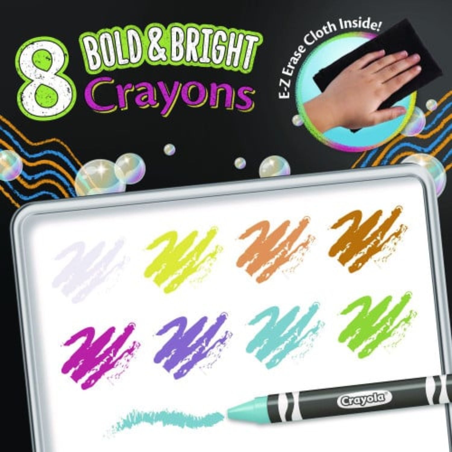 Washable Dry-Erase Crayons / 8 Crayones Borrables Brilantes Crayones Crayola