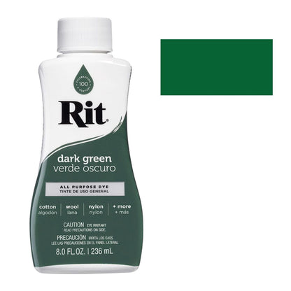 Rit Dye Liquid Dark Green / Tinte Líquido para Teñir Verde Oscuro Pintura para Tela Rit
