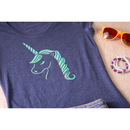 Iron-On Vinyl Roll Cobalt / Vinil Térmico para Tela Verde Azulado Holográfico Viniles Cricut