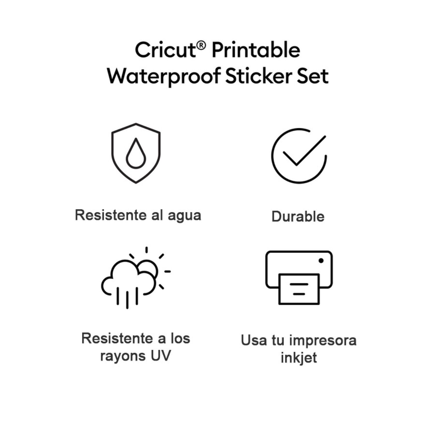 Printable Holographic Stickers / Vinil Imprimible Blanco Holografico Viniles Cricut