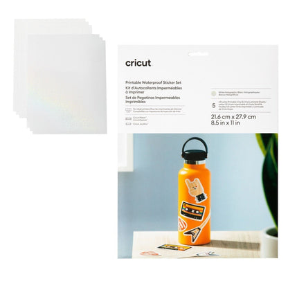 Printable Holographic Stickers / Vinil Imprimible Blanco Holografico Viniles Cricut