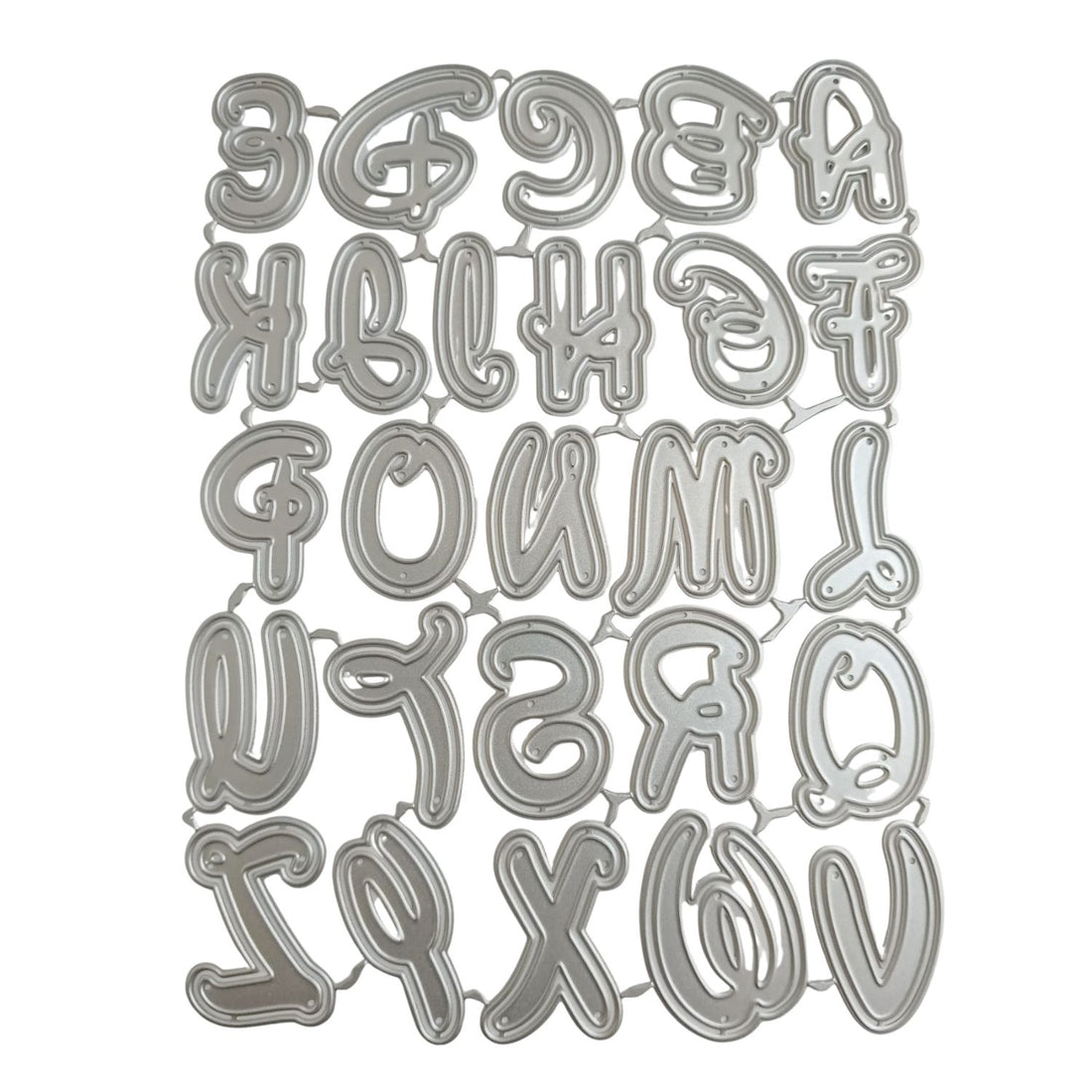 Suaje de Alfabeto Mayúsculas Estilo Disney con Sombra Dados de Corte / Suajes / Troqueles Hobbees