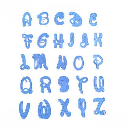 Suaje de Alfabeto Mayúsculas Estilo Disney con Sombra Dados de Corte / Suajes / Troqueles Hobbees