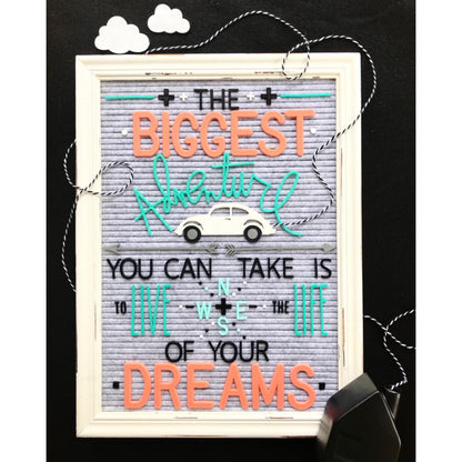 DC Letterboard 1/2&quot; Letters Black / Letras Negro Para Tablero Tableros DCWV