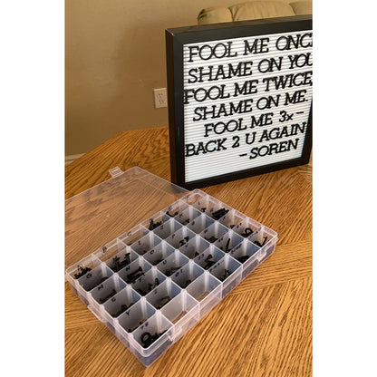 DC Letterboard 1/2&quot; Letters Black / Letras Negro Para Tablero Tableros DCWV