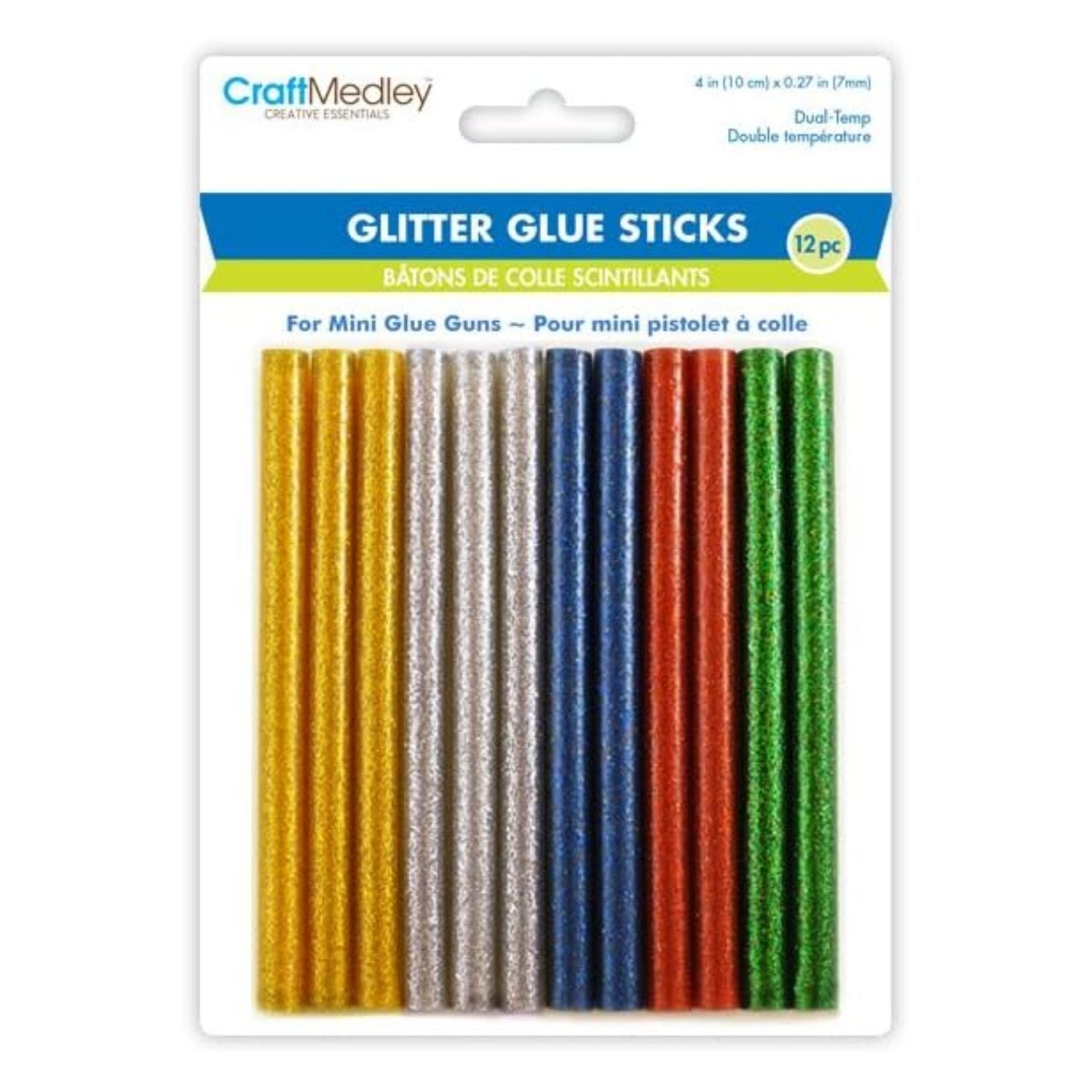 Glitter Glue Sticks / Barras de Silicón con Brillitos Adhesivos / Pegamentos Craft Medley