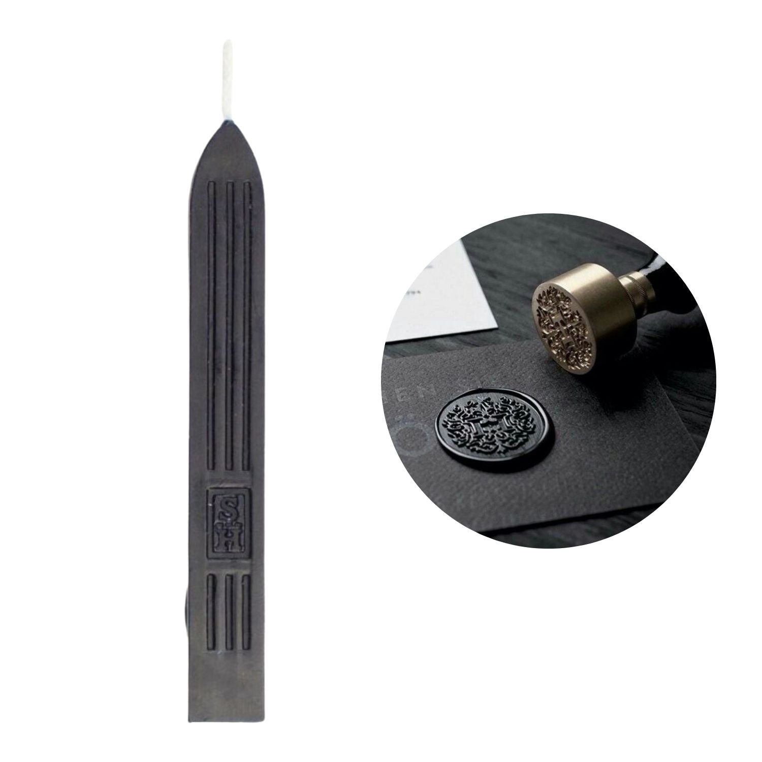 Black Sealing Wax / Barra de Lacre Negro Adornos / Embellishments Manuscript