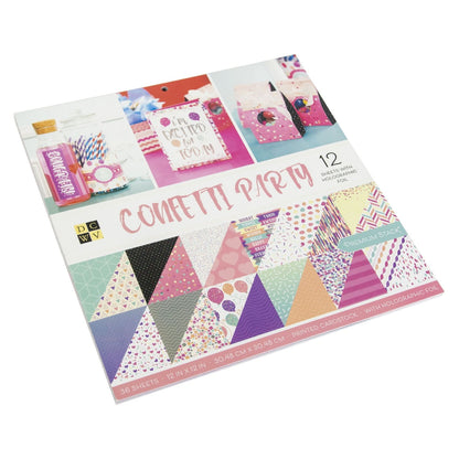 Confetti Party Holographic Foil Paper 12&quot; / Block de Papel Doble Cara Confetti Holográfico Papel DCWV