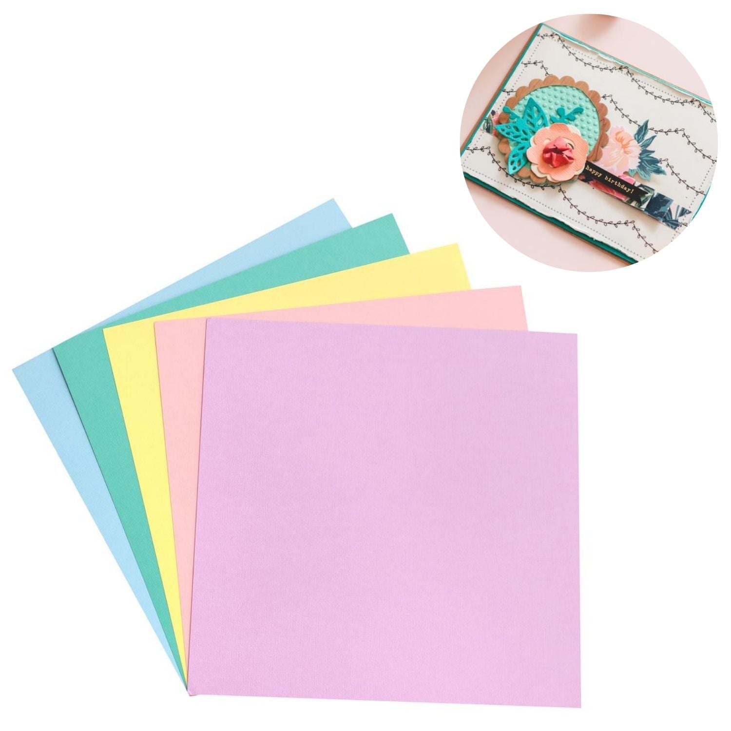 Pastel Cardstock / Block de Cartulina Colores Pastel Papel American Crafts