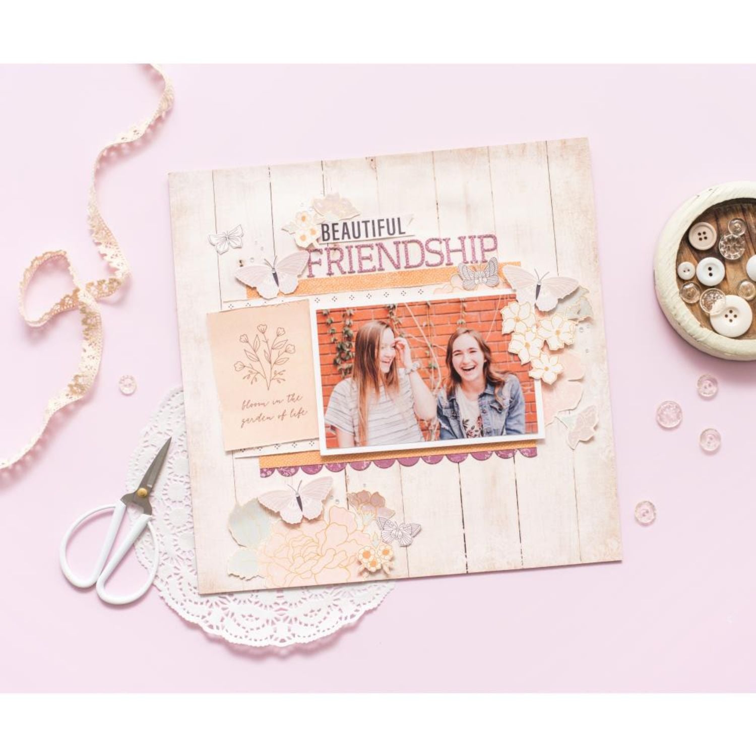 English Garden Cardstock Pack / Paquete Hojas Tonos Tierra Pastel Papel DCWV