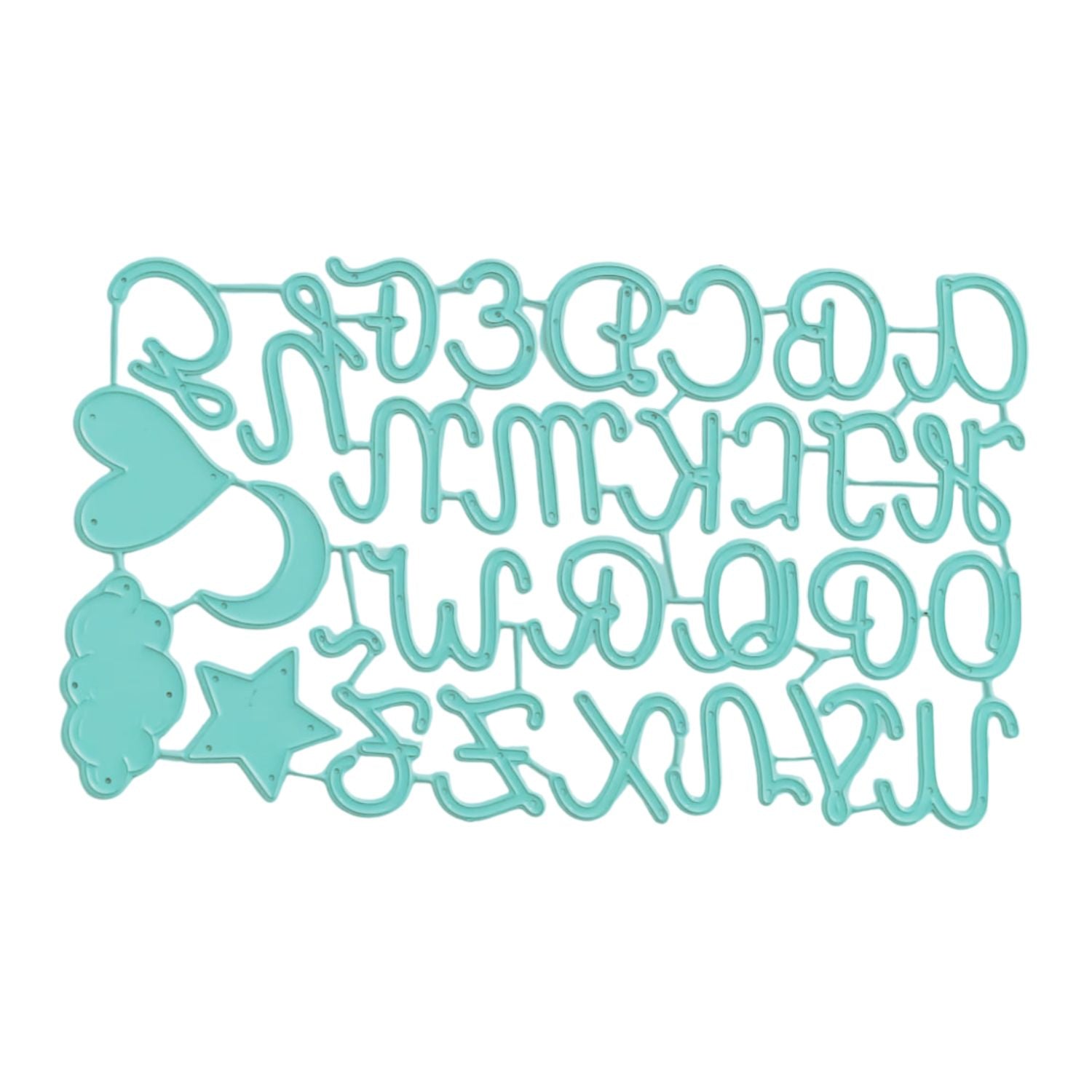 Set de Troqueles Alfabeto Mayúsculas Script con Figuras Dados de Corte / Suajes / Troqueles Lyssette Guiot Crafts