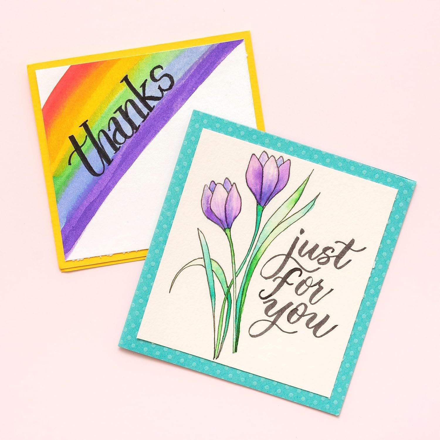 Water Brush Set Fine Point / 2 Pinceles para Agua Punta Fina Caligrafía plumas Kelly Creates