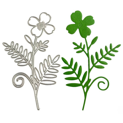 Suaje Flor con Follaje de 4 Pétalos Dados de Corte / Suajes / Troqueles Hobbees