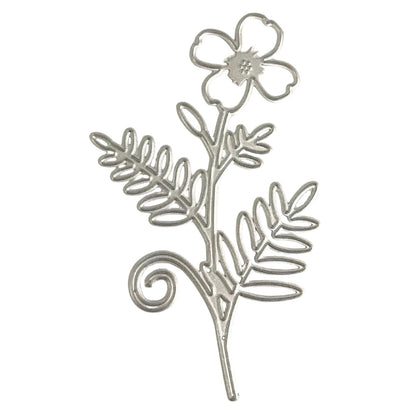 Suaje Flor con Follaje de 4 Pétalos Dados de Corte / Suajes / Troqueles Hobbees