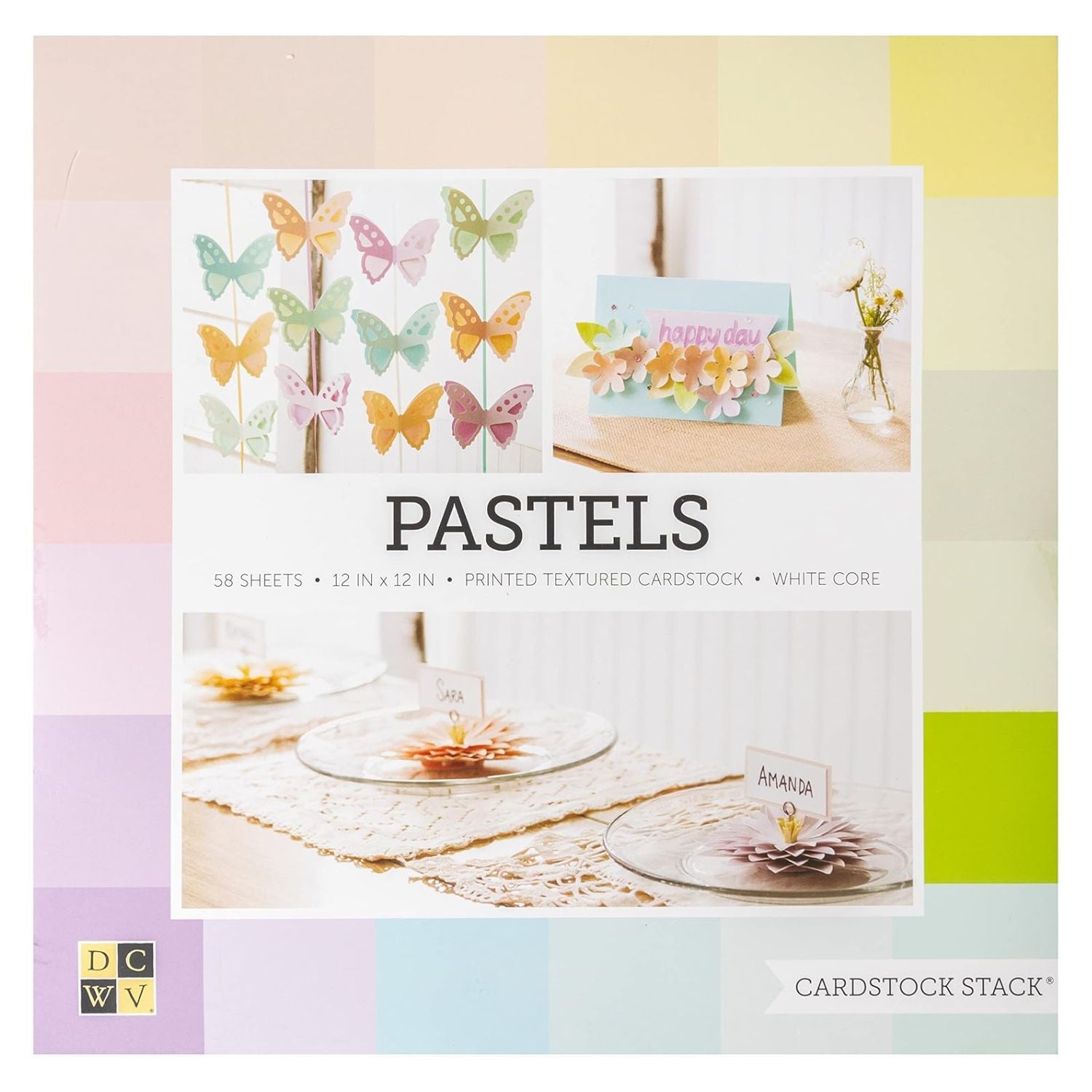 Cardstock Pastels 12&quot; / Block de Cartulina Colores Pastel Papel DCWV