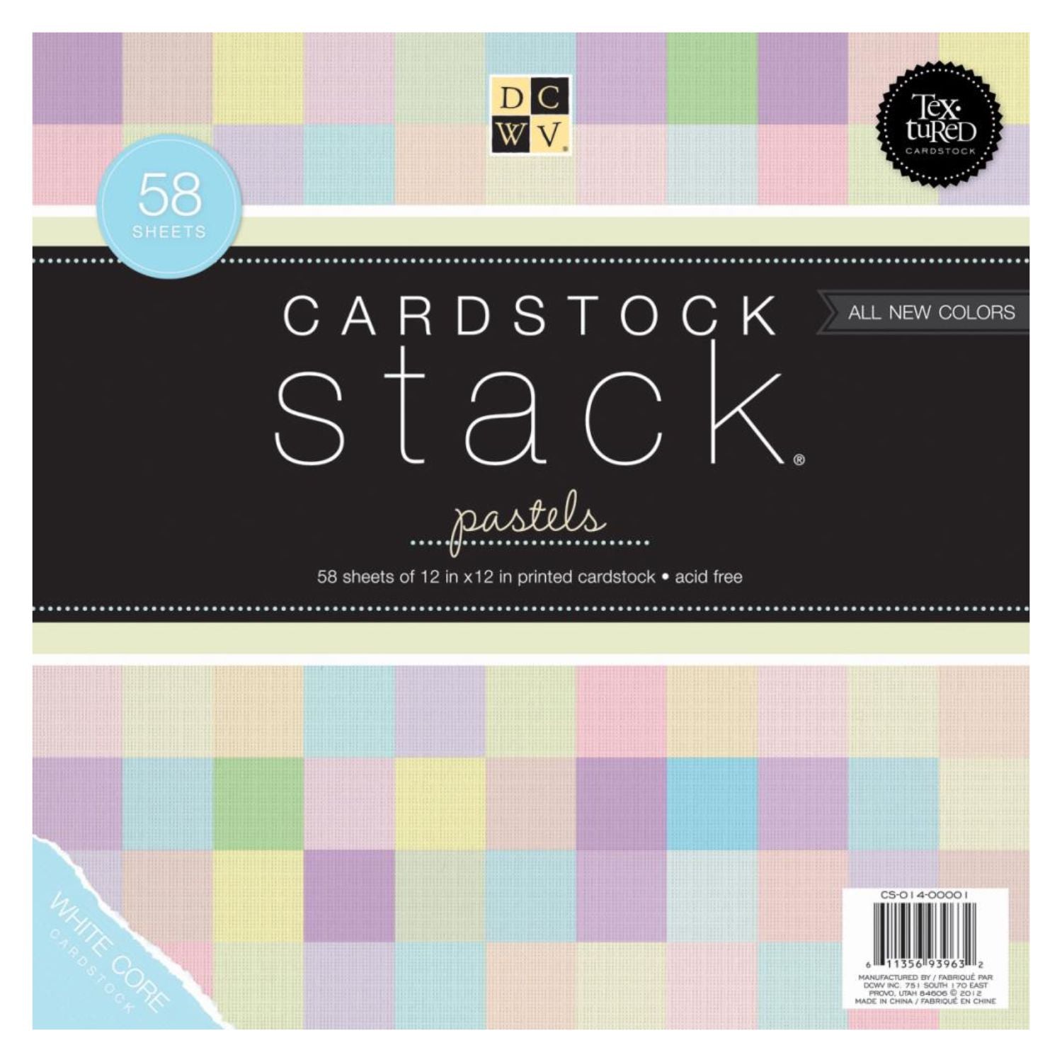 Cardstock Pastels 12&quot; / Block de Cartulina Colores Pastel Papel DCWV