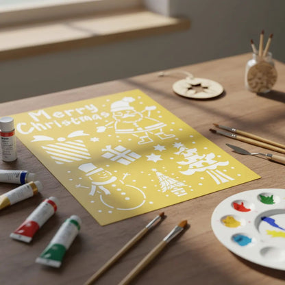 Merry Christmas Stencil / Esténcil Navideño Esténciles / Plantillas Darice