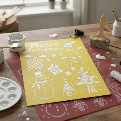 Merry Christmas Stencil / Esténcil Navideño Esténciles / Plantillas Darice