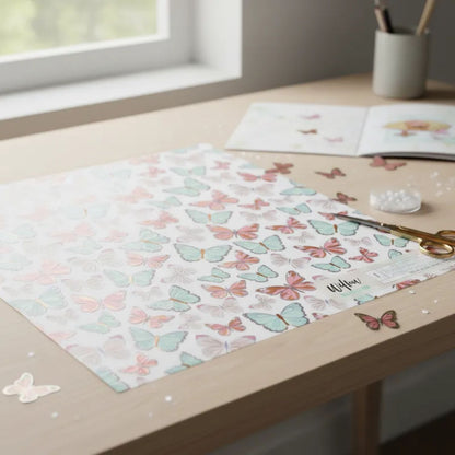 Willow Vellum Paper Sheet / 1 Hoja Papel Albanene Mariposas 12&quot; Papel, Hojas Sueltas Crate Paper