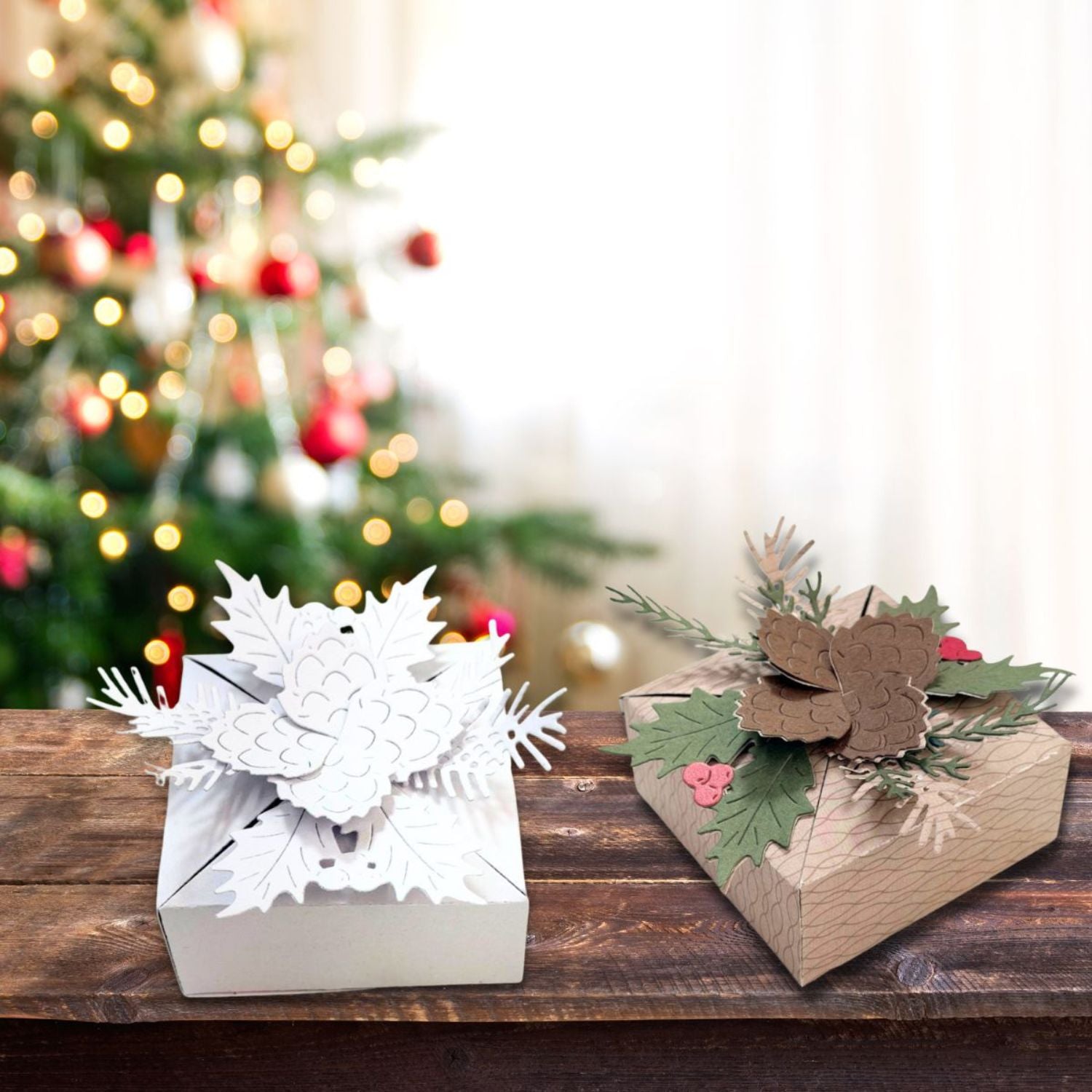 Suaje o Troquel Cajita Navideña 3D Dados de Corte / Suajes / Troqueles Hobbees