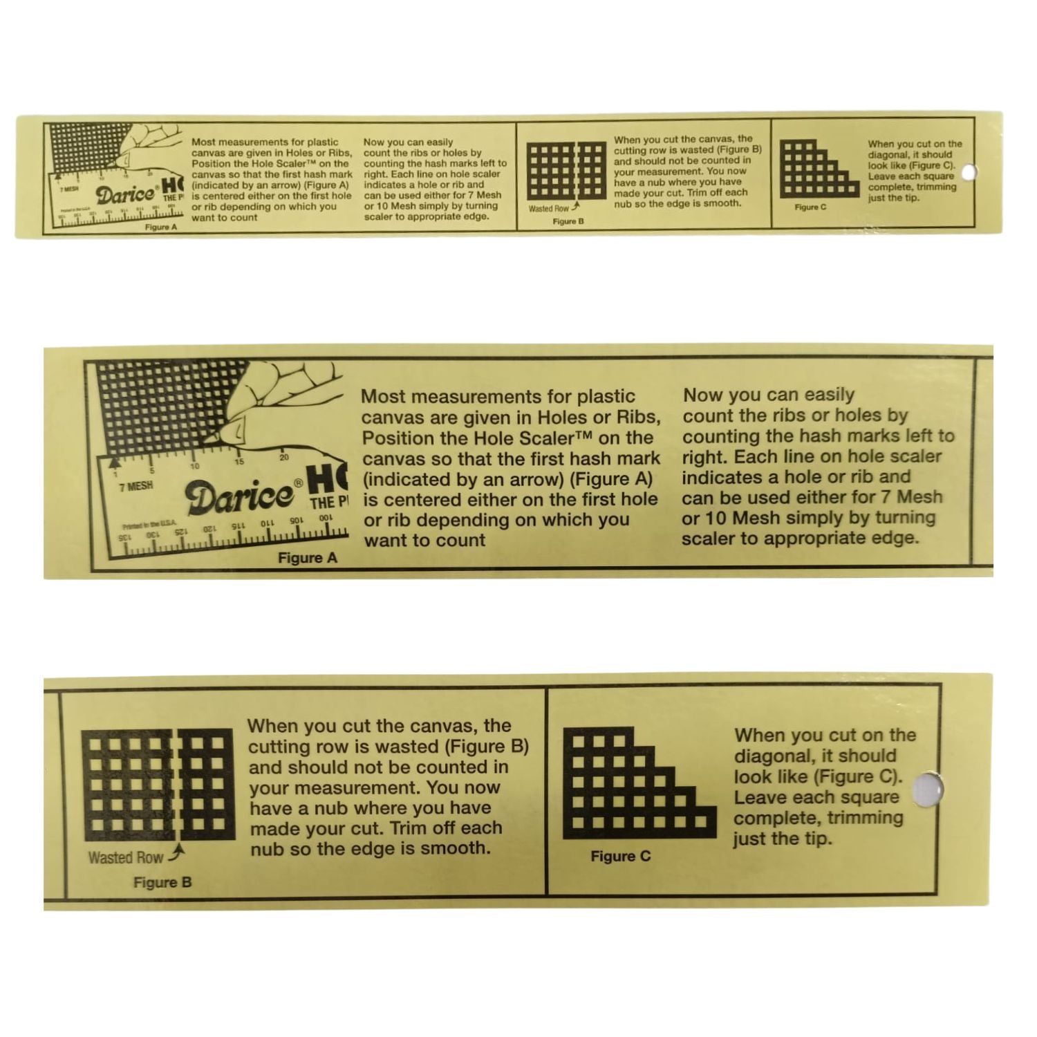 Contador de Agujeros Laminado para Punto de Cruz Herramientas Darice