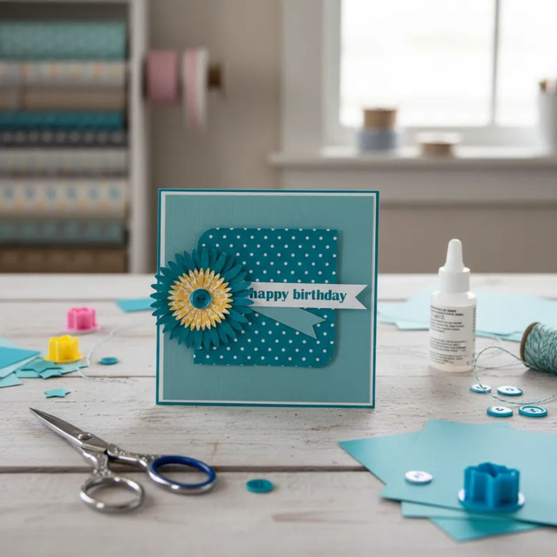 Fourz Cardstock Whirlpool / Cartulina Color Azul Verdoso 30.5 cm