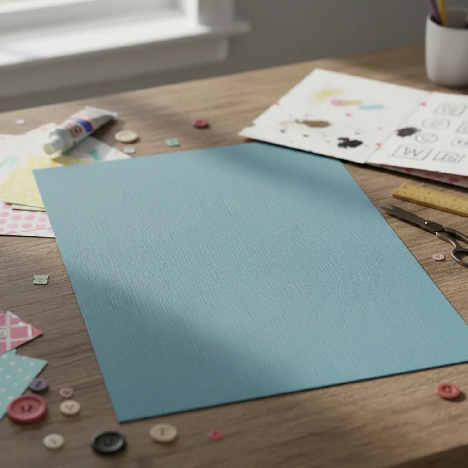 Fourz Cardstock Whirlpool / Cartulina Color Azul Verdoso 30.5 cm