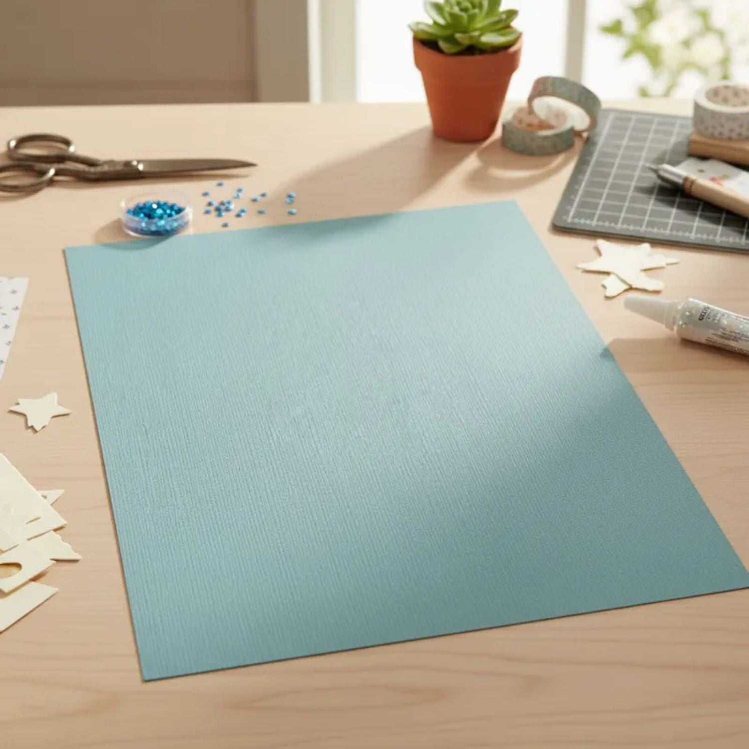 Fourz Cardstock Whirlpool / Cartulina Color Azul Verdoso 30.5 cm