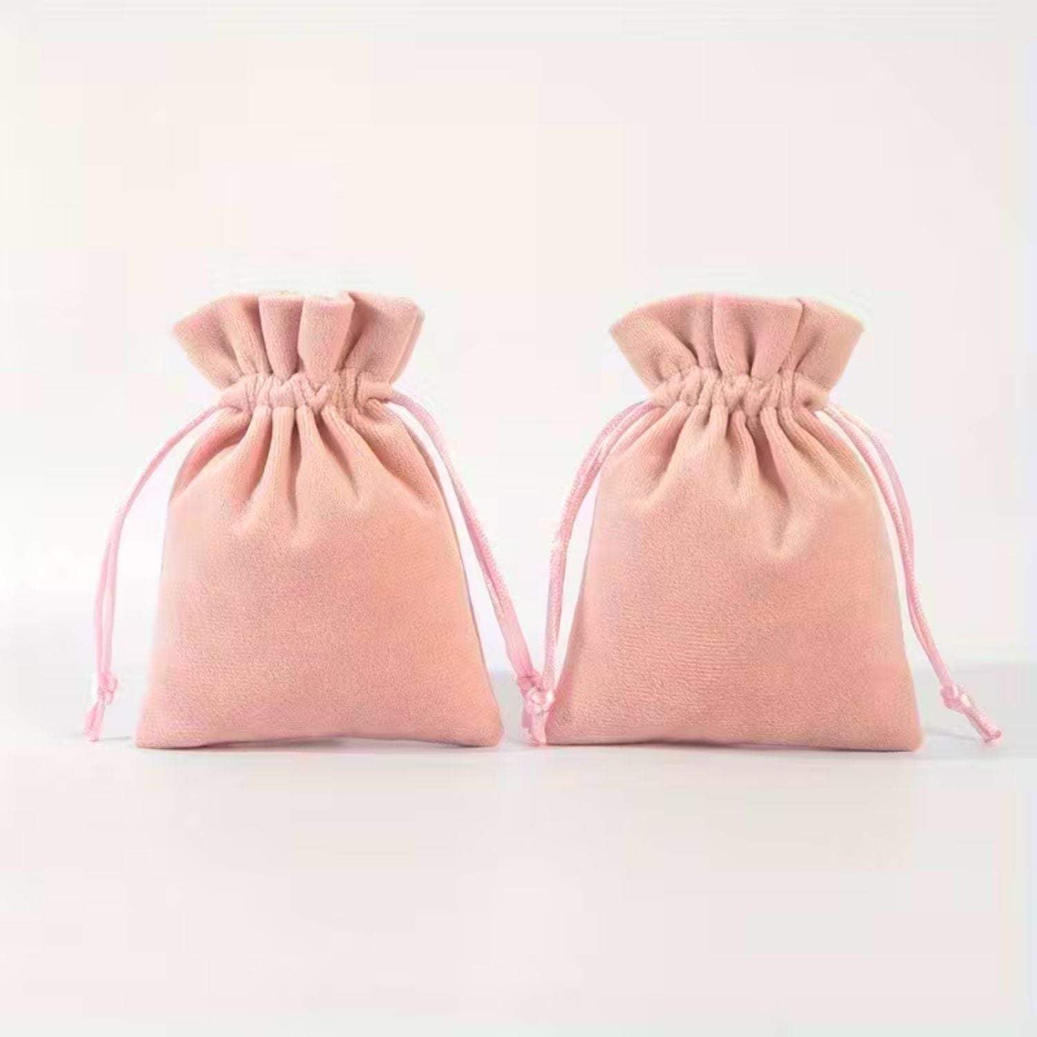 2 Bolsitas de Terciopelo Rosa Bolsas Hobbees