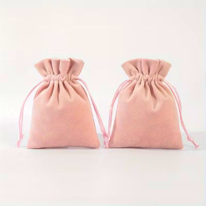 2 Bolsitas de Terciopelo Rosa Bolsas Hobbees