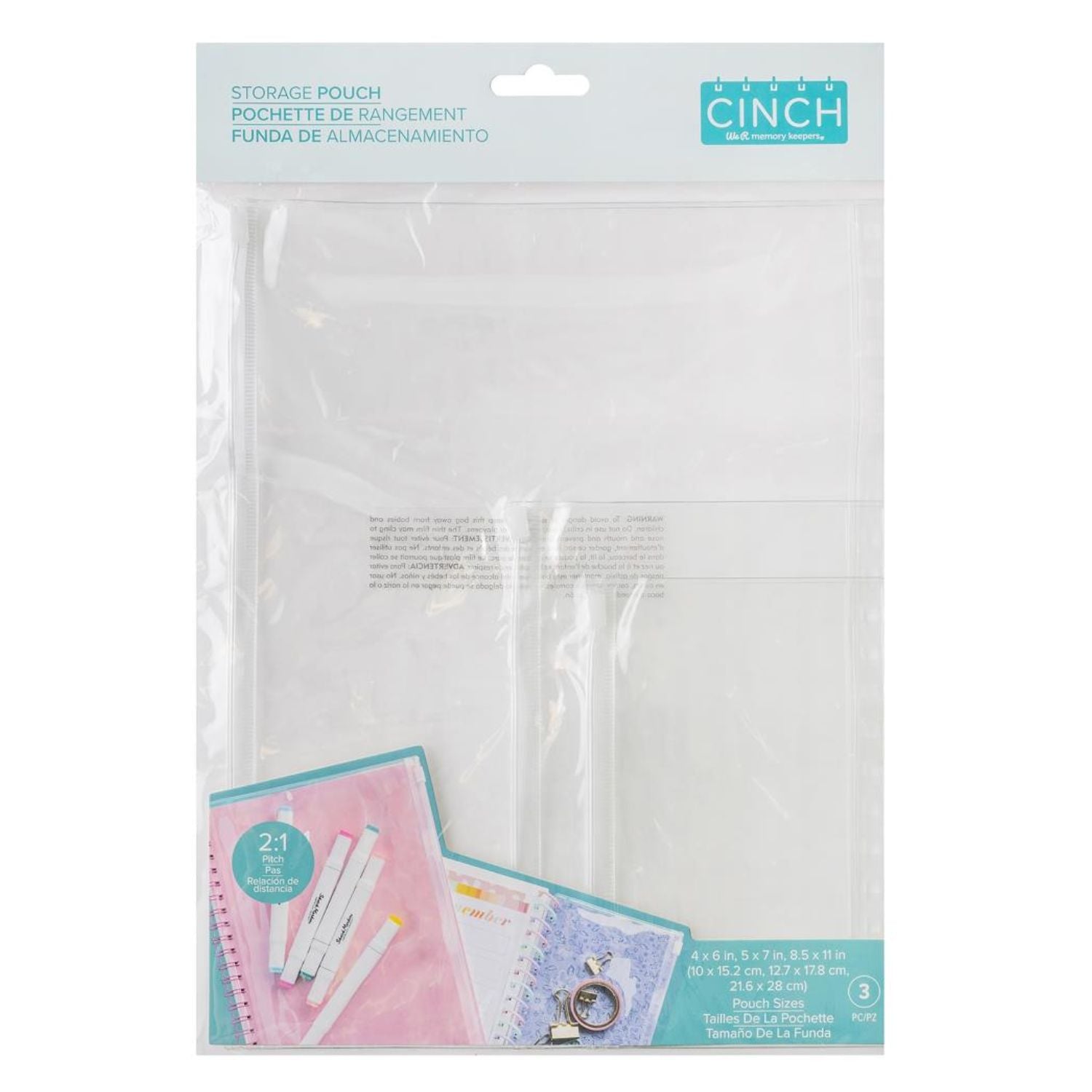Cinch Storage Pouch / 3 Bolsas Protectoras Para Almacenamiento Almacenamiento y Organización We R Makers