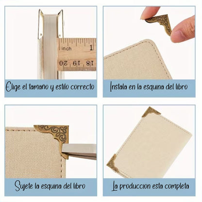 Mini Protectores de Esquinas Dorado 1.3cm Encuadernacion Hobbees
